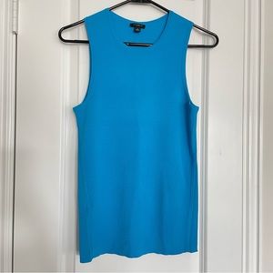 Ann Taylor Pinky Powder Blue Bodycon Tailored Fitted Tank Top